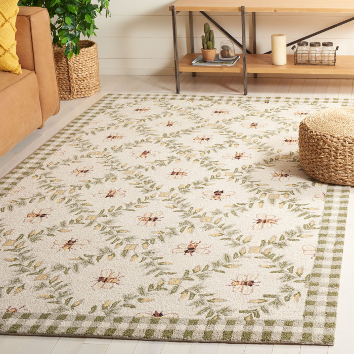 Laurel Foundry Modern Farmhouse Elara Floral Handmade Wool Area Rug ...